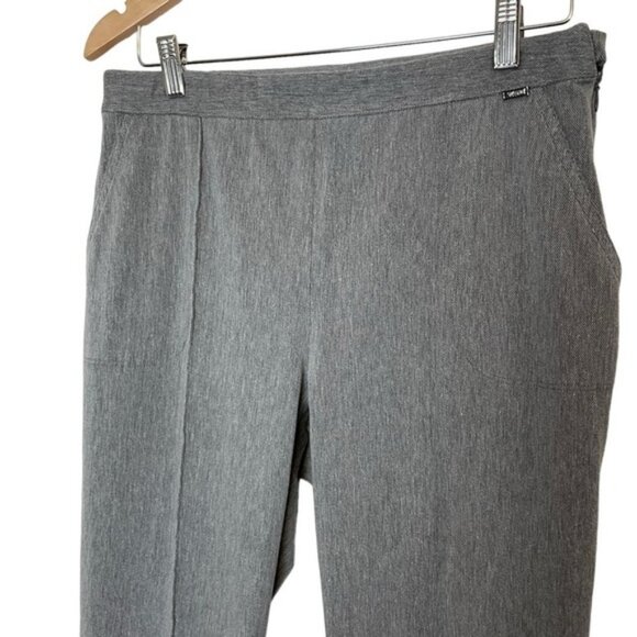 St. John grey slim ankle zip classy high rise trouser pants size 10 - Picture 4 of 9